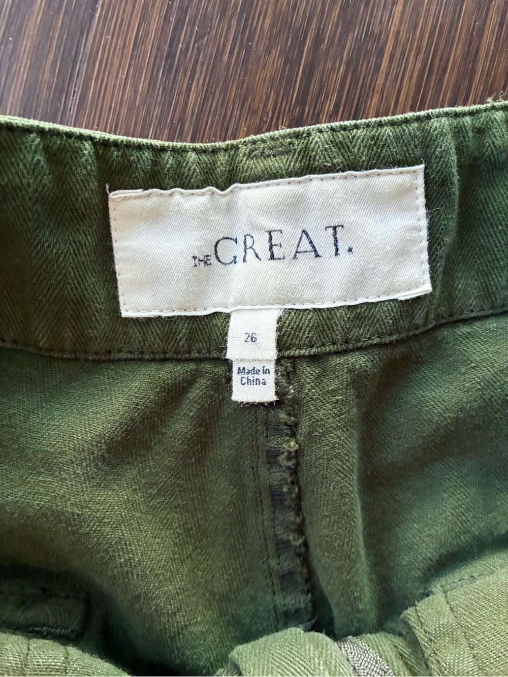 THE GREAT. Dark Green Utility Pants - Picture 2 of 8